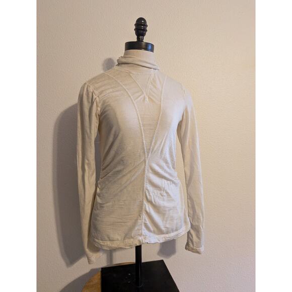 Lululemon cream turtleneck with ruching - Picture 1 of 5